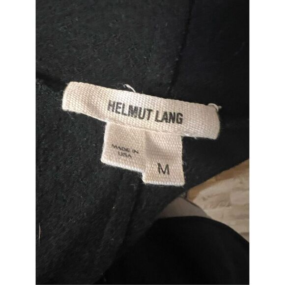 Helmut Lang Black 100% Stretch Wool Jersey Draped Cardigan M - Picture 8 of 10